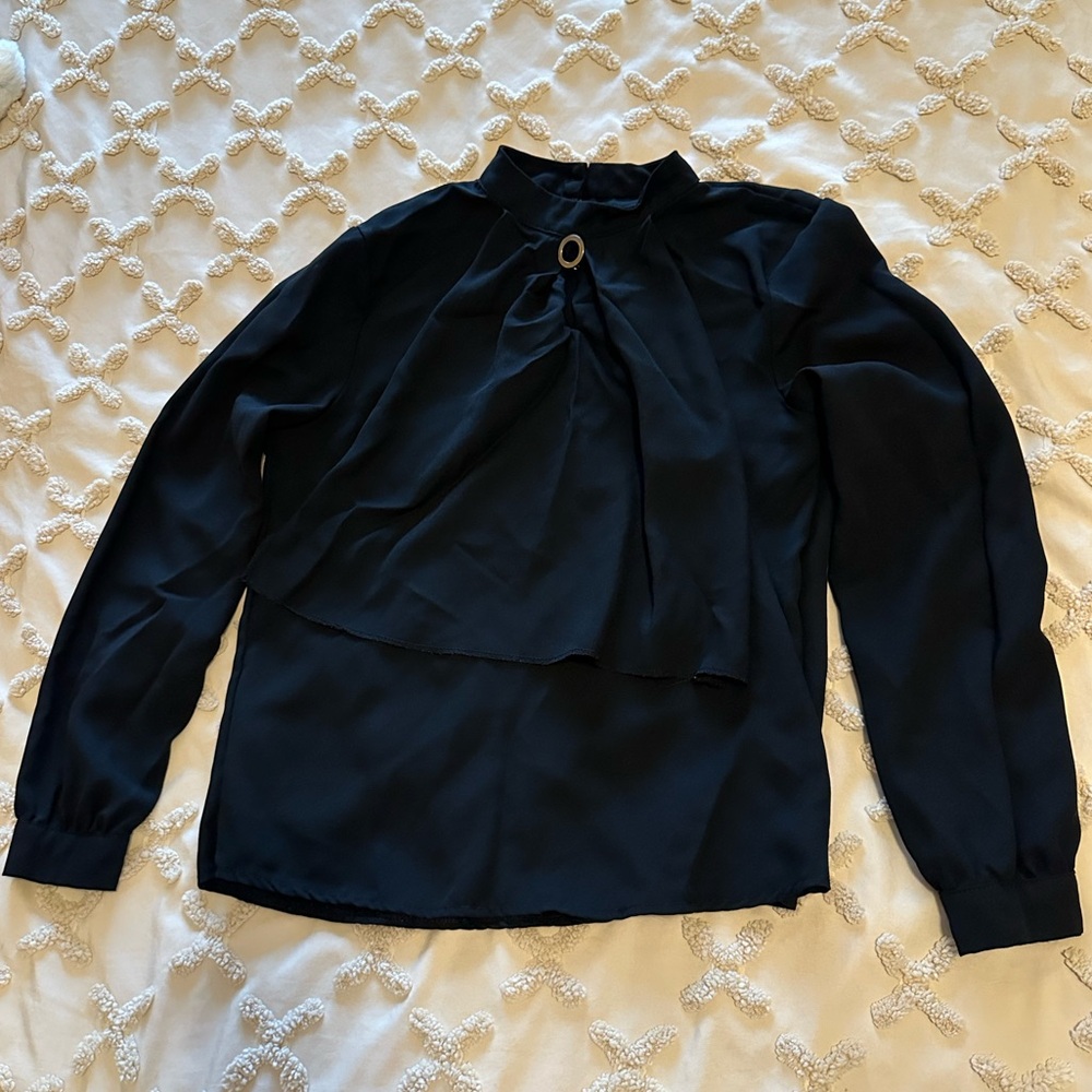 Black long sleeve top in size Small